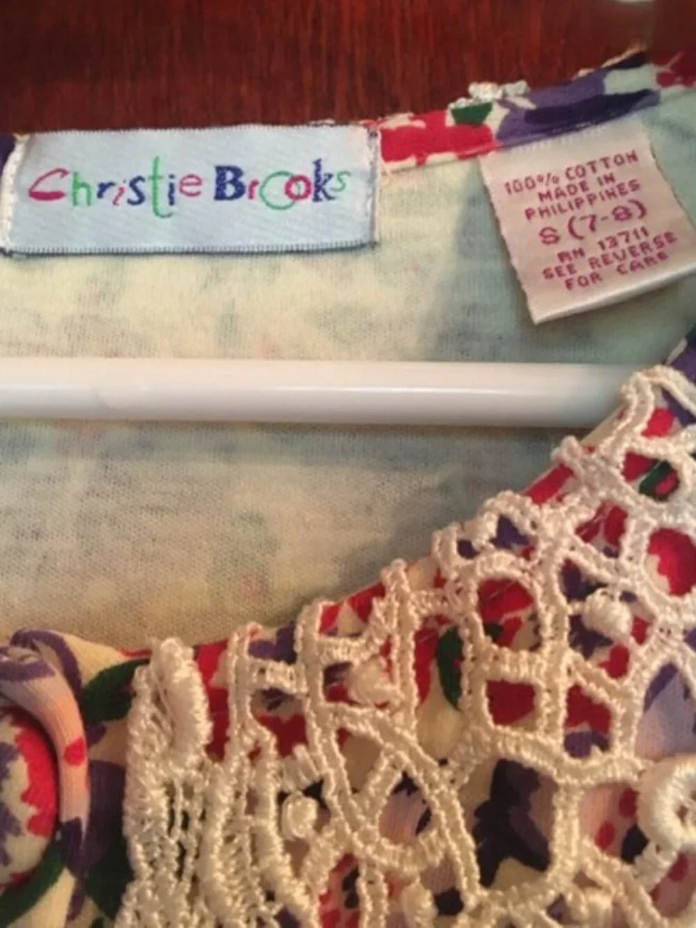 Christie Brooks Classic Late '80s/Early '90s Girls Size 7/8 Vibrant Cotton Dress